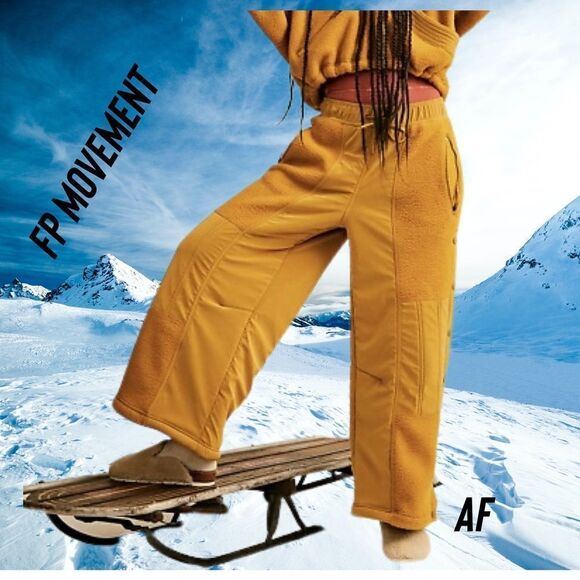 FP MOVEMENT GAME-TIME PANTS MUSTARD NEW XS - Picture 1 of 7
